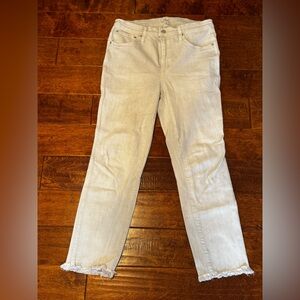 J. Crew Women's Light Gray Straight Leg Jeans